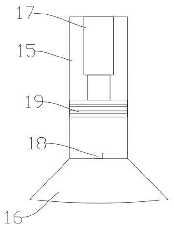 A hanging type rotating arm traveling building curtain wall cleaning, grinding and polishing device