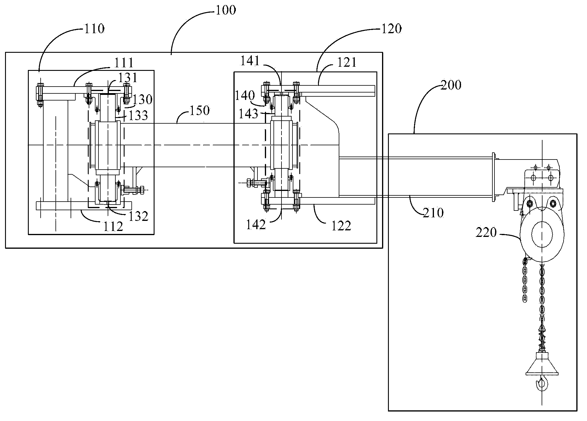 Maintenance and replacement device for part of pitch system and wind turbine generator set