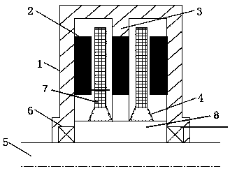 Permanent magnet non-iron-core motor used for electric vehicle