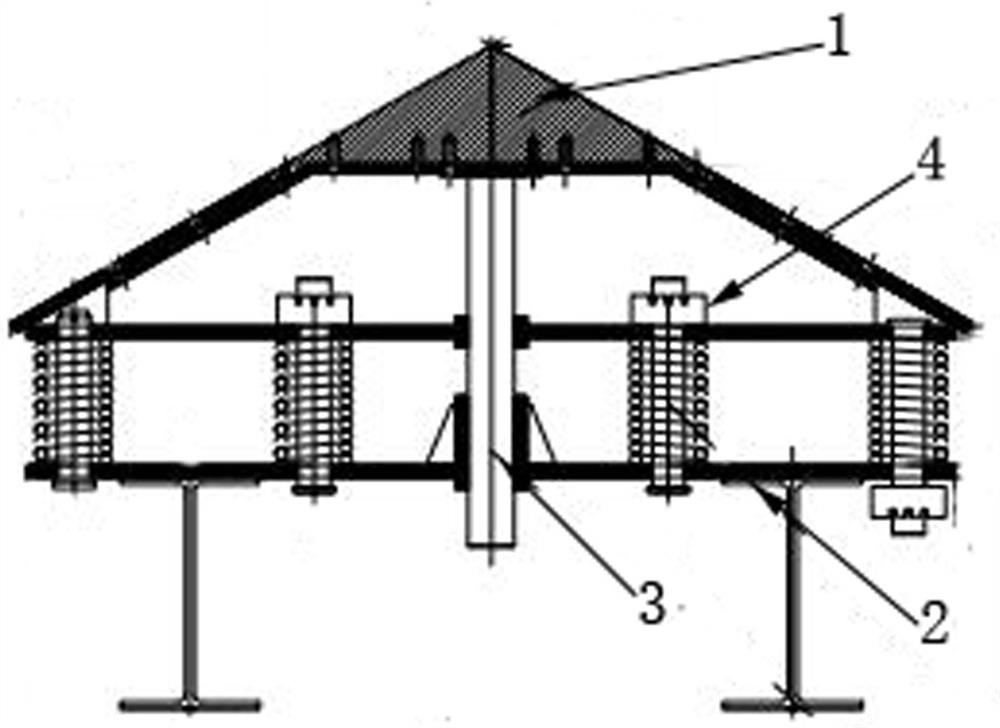 Coal mine feeding well gangue material flow impact force detection system