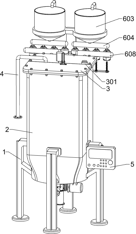 Diethyltoluenediamine production device with accurate material proportioning function