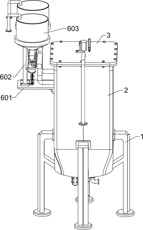 Diethyltoluenediamine production device with accurate material proportioning function