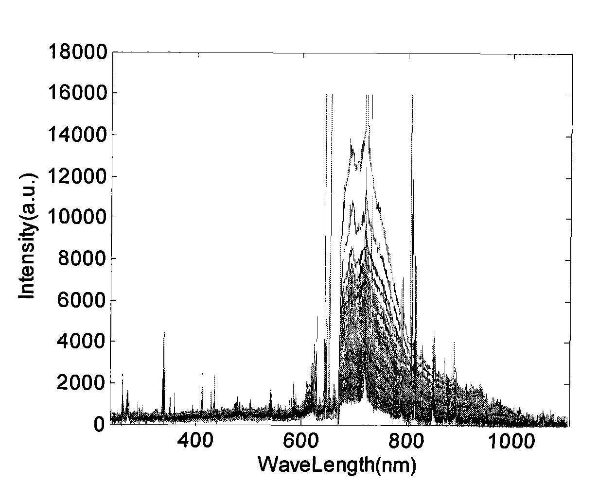 Laser induced spectrum data processing method based on wavelet analysis