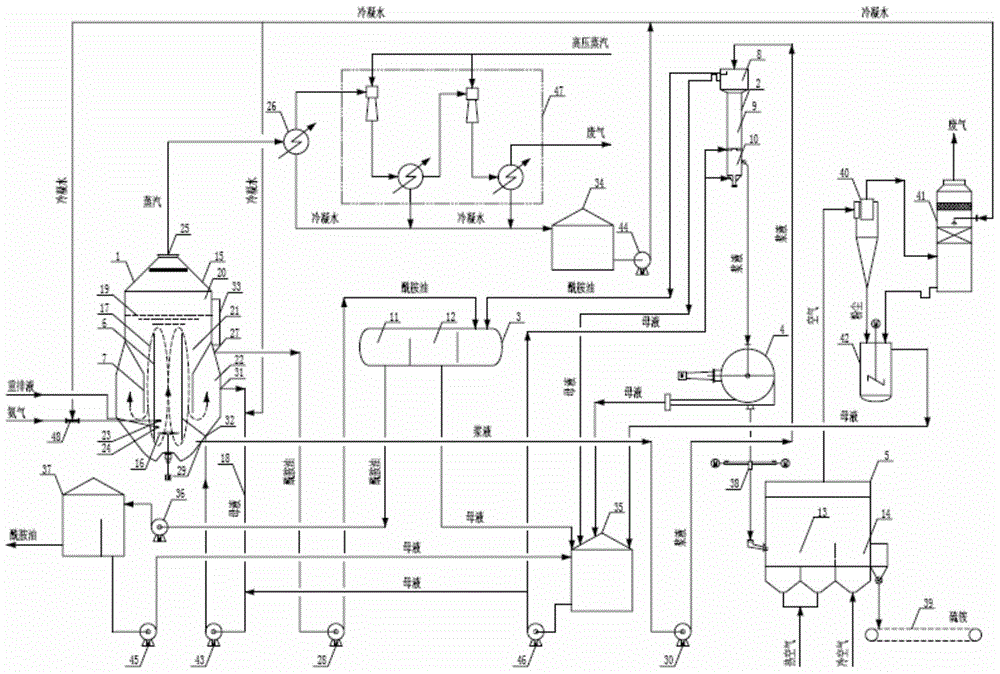 A kind of device and method for producing ammonium sulfate