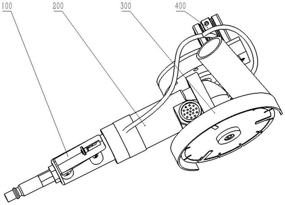 Disc brake braking type cutting mechanism