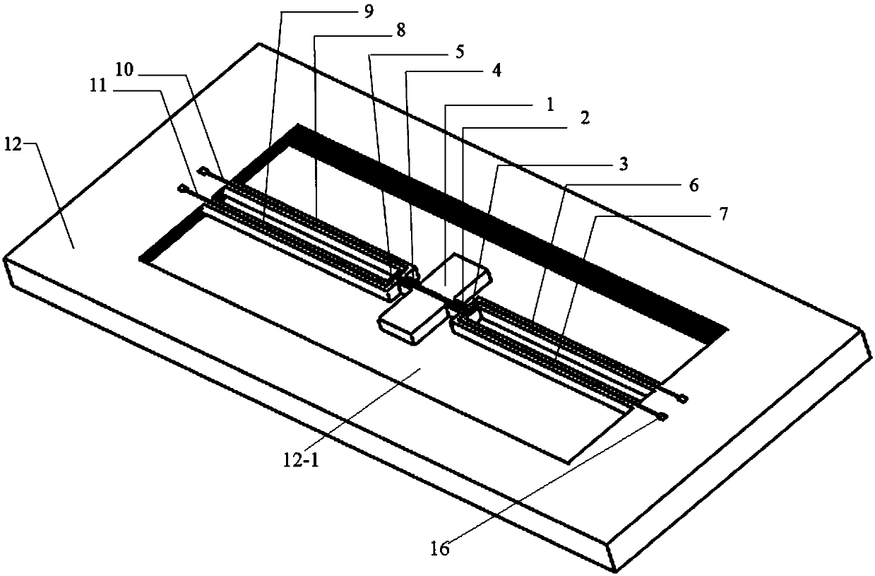 MEMS viscosity-density sensor chip based on in-plane resonance and preparation method thereof