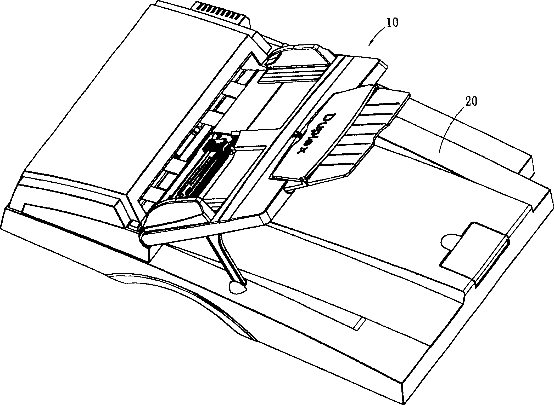 Paper size detecting mechanism