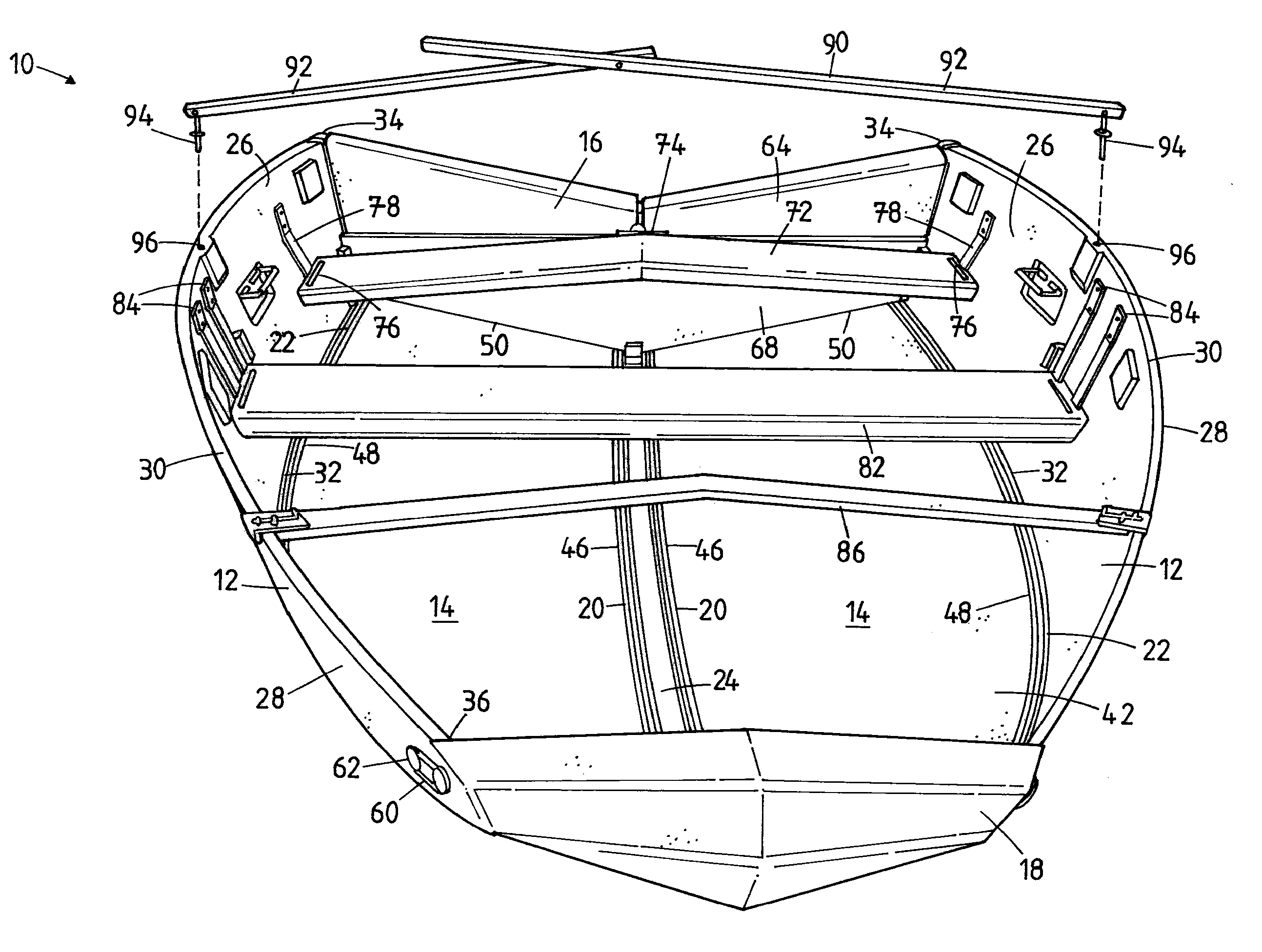 Bracing for Collapsible Boat