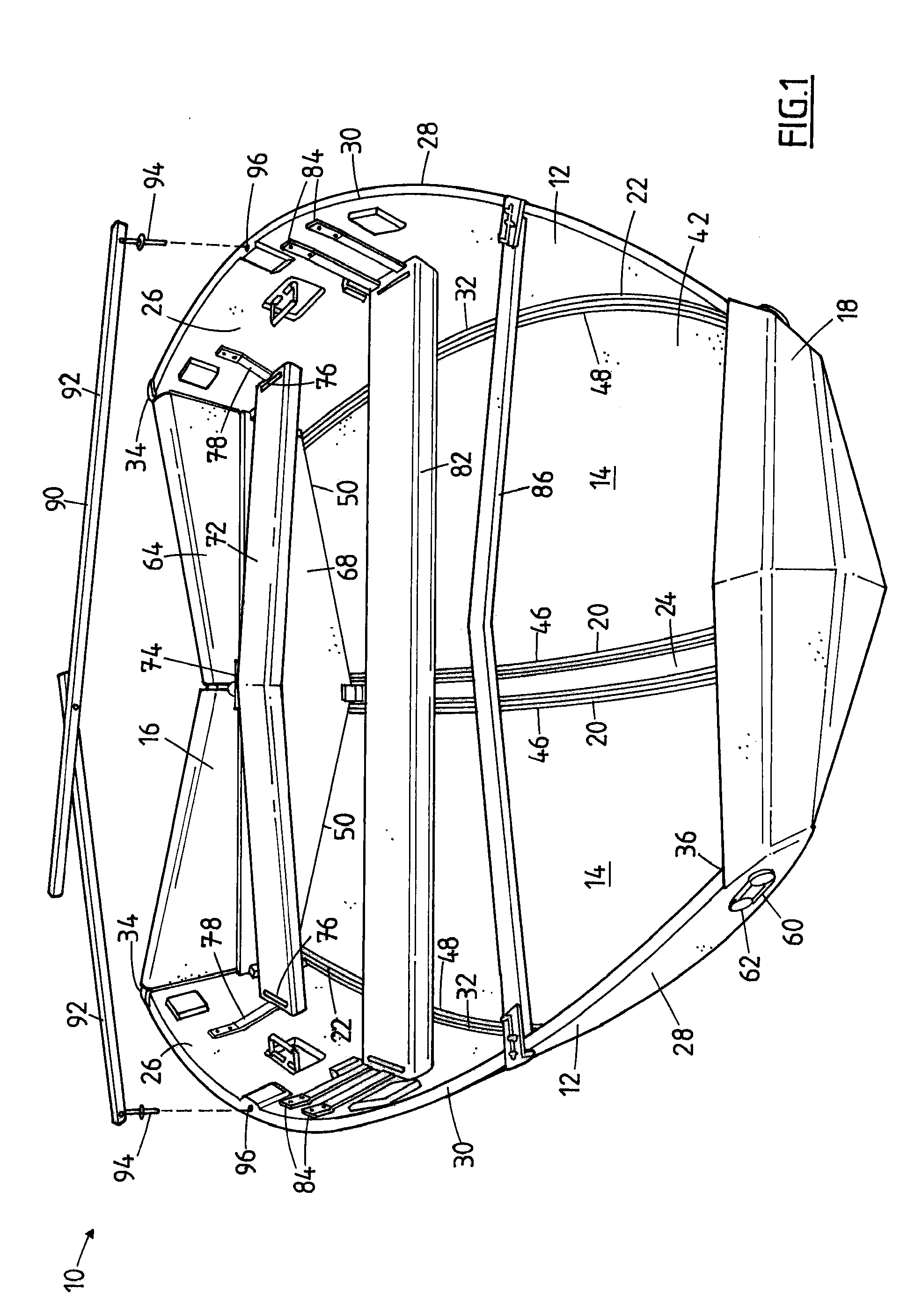 Bracing for Collapsible Boat