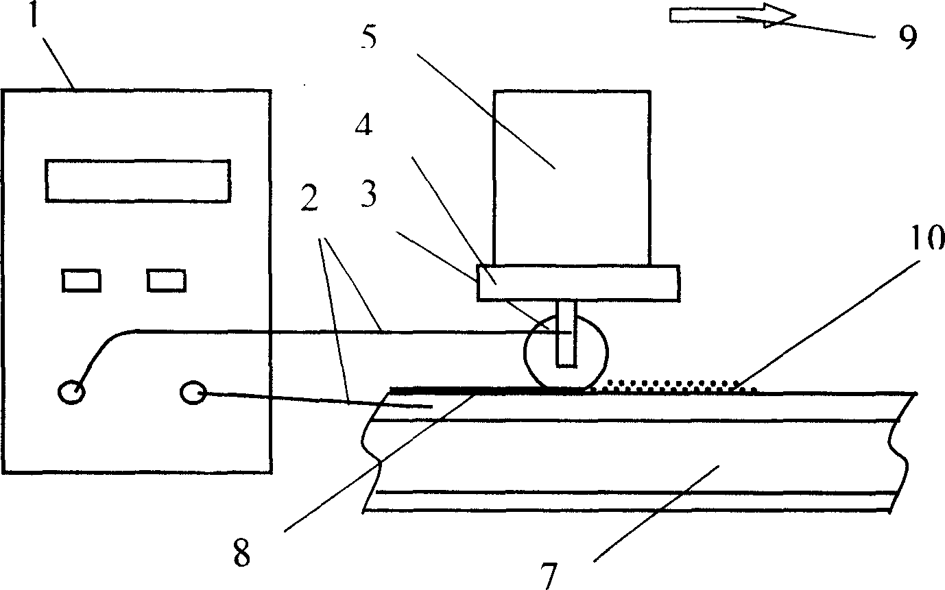 Steel rail surface alloy layer welding method and its material