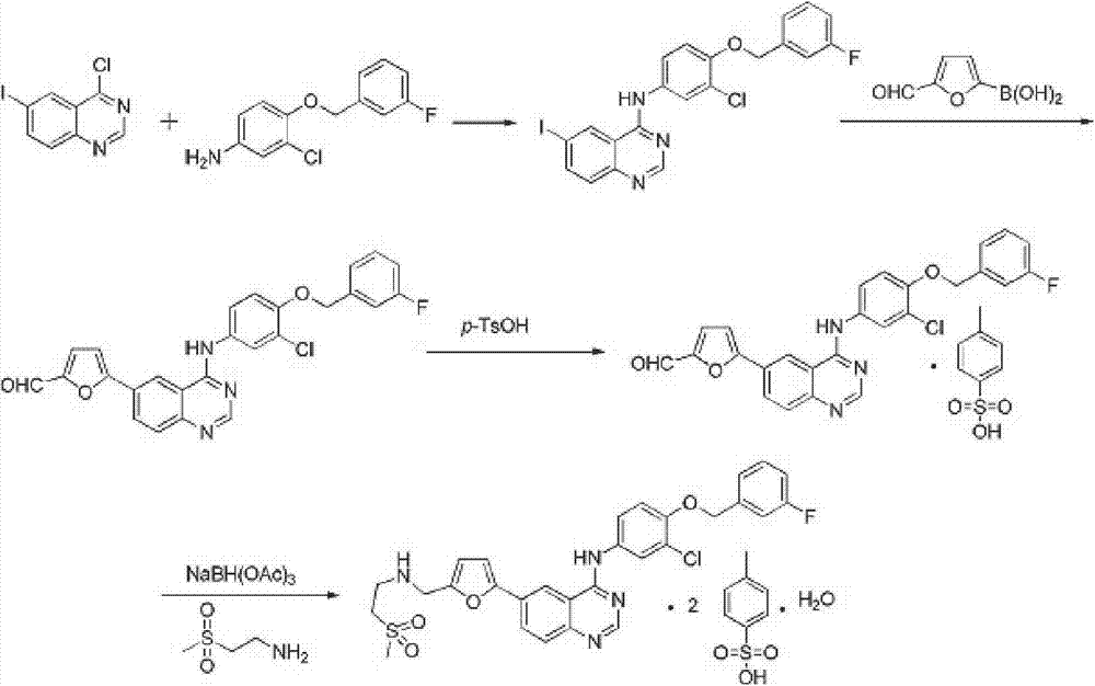 Synthetic method of lapatinib