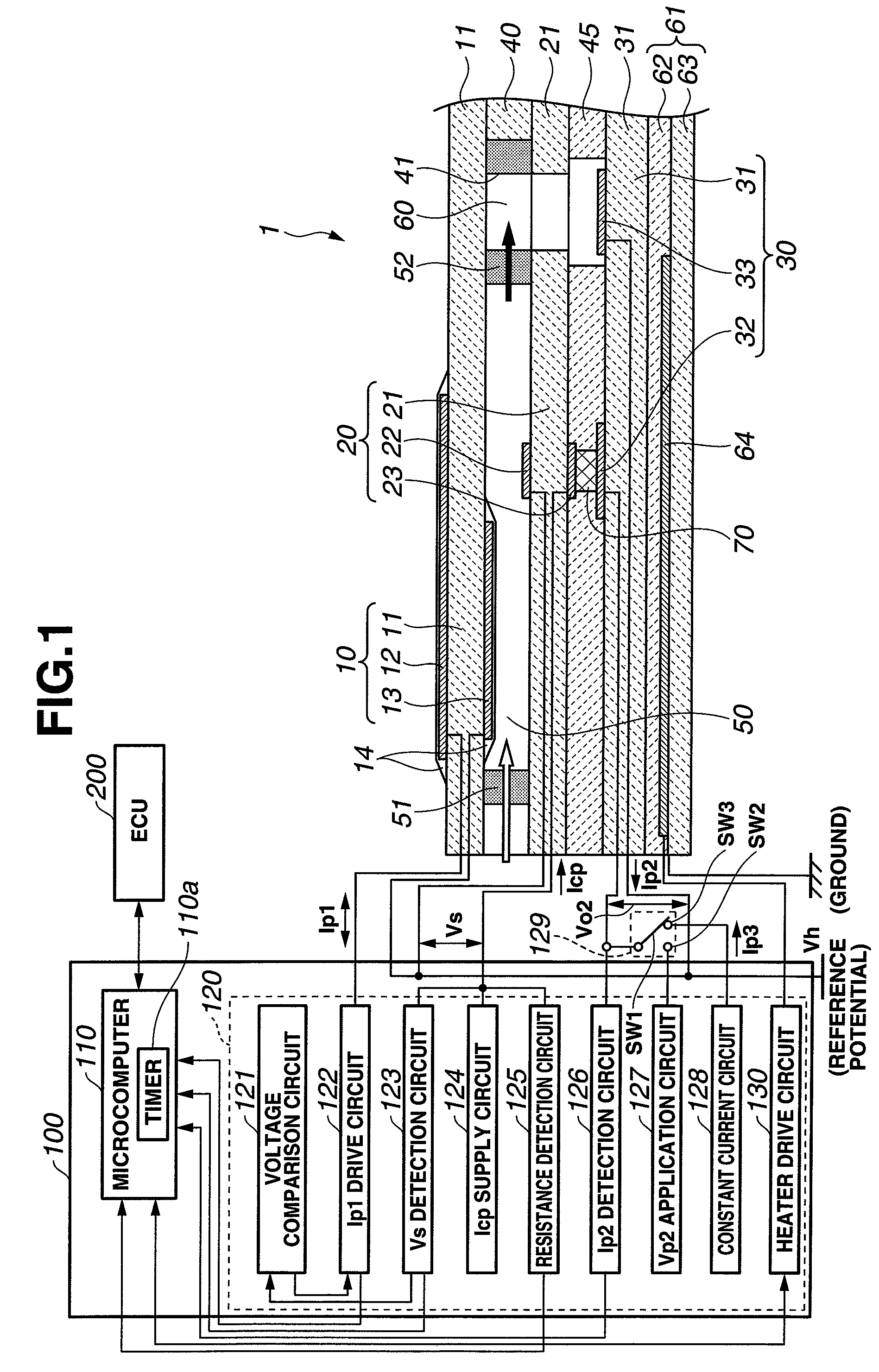 Gas sensor control apparatus and method