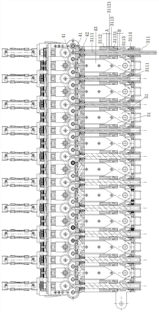 Glass arc forming tempering section equipment