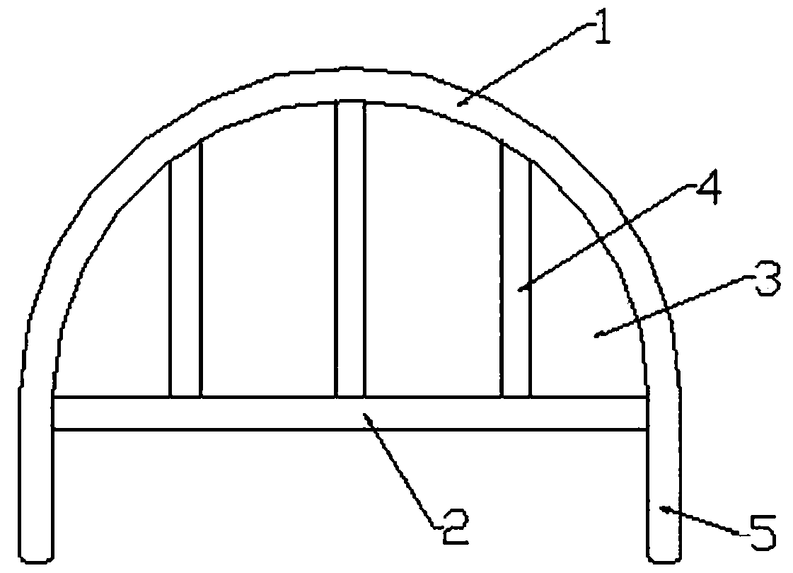 Decorative arc-shaped ceramic tile