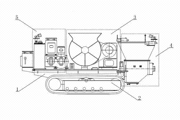 Crawler belt walking wet type concrete sprayer