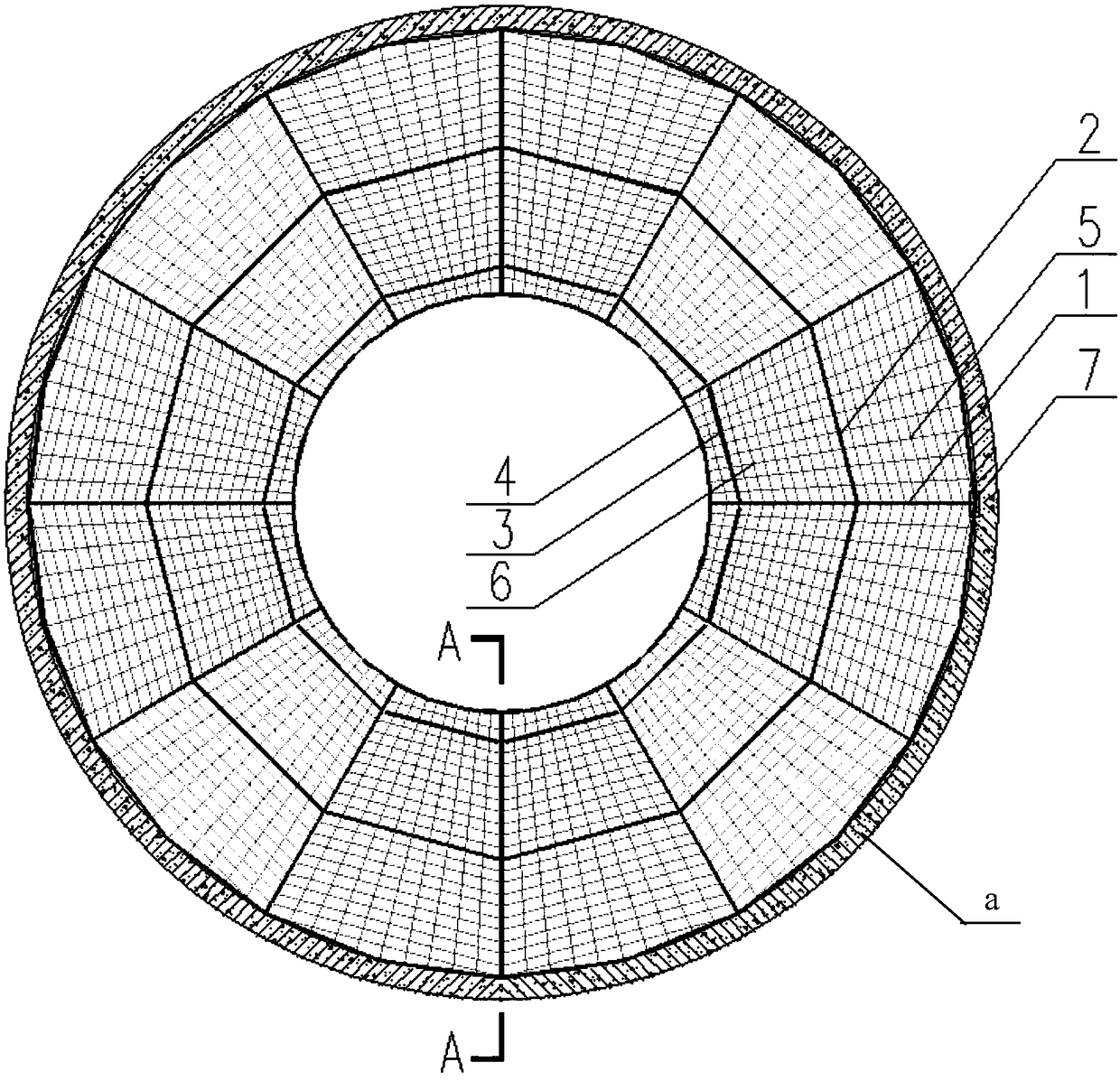 Mechanical stirring and clarifying tank with novel oblique pipe support frames