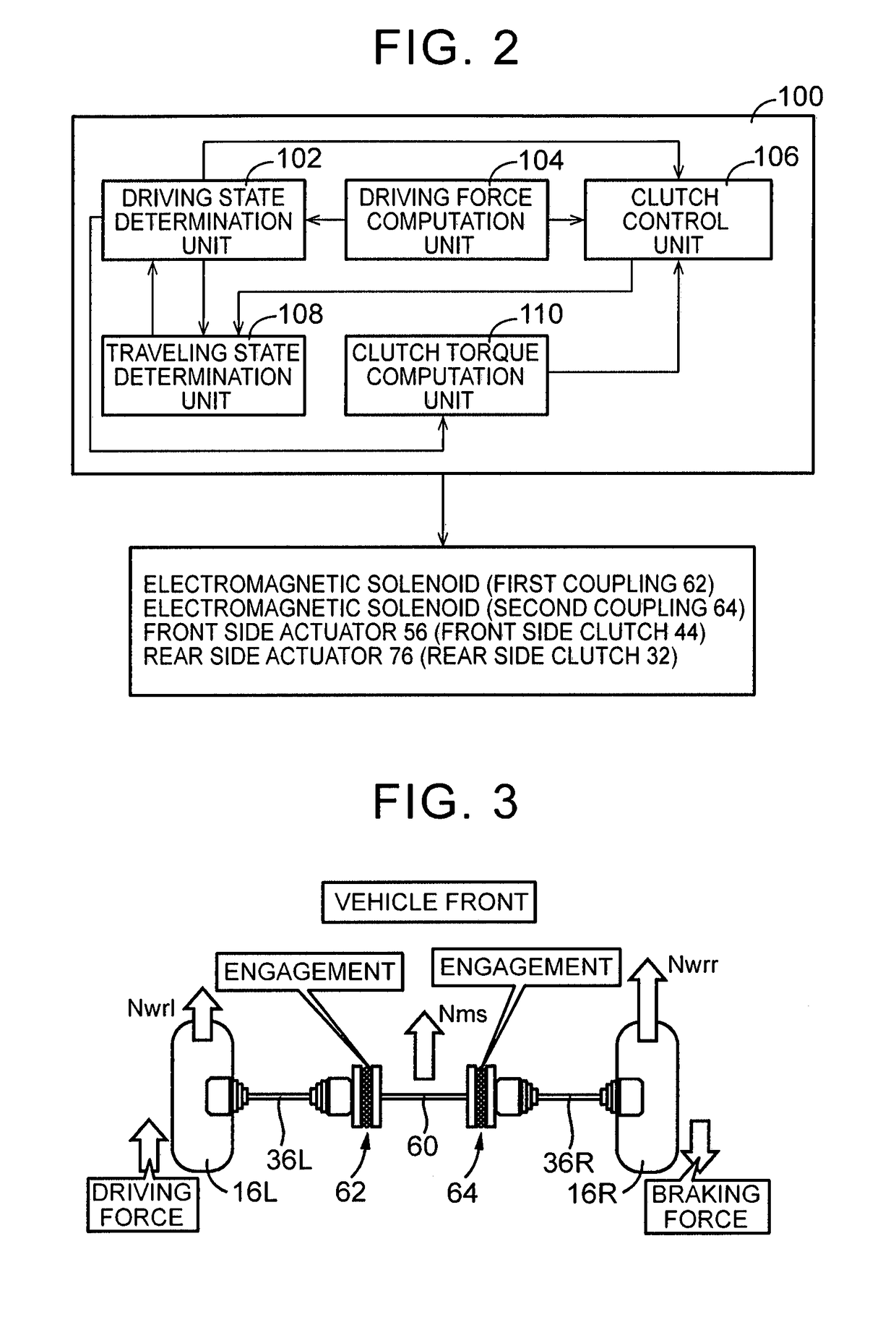 Control device for four wheel drive vehicle