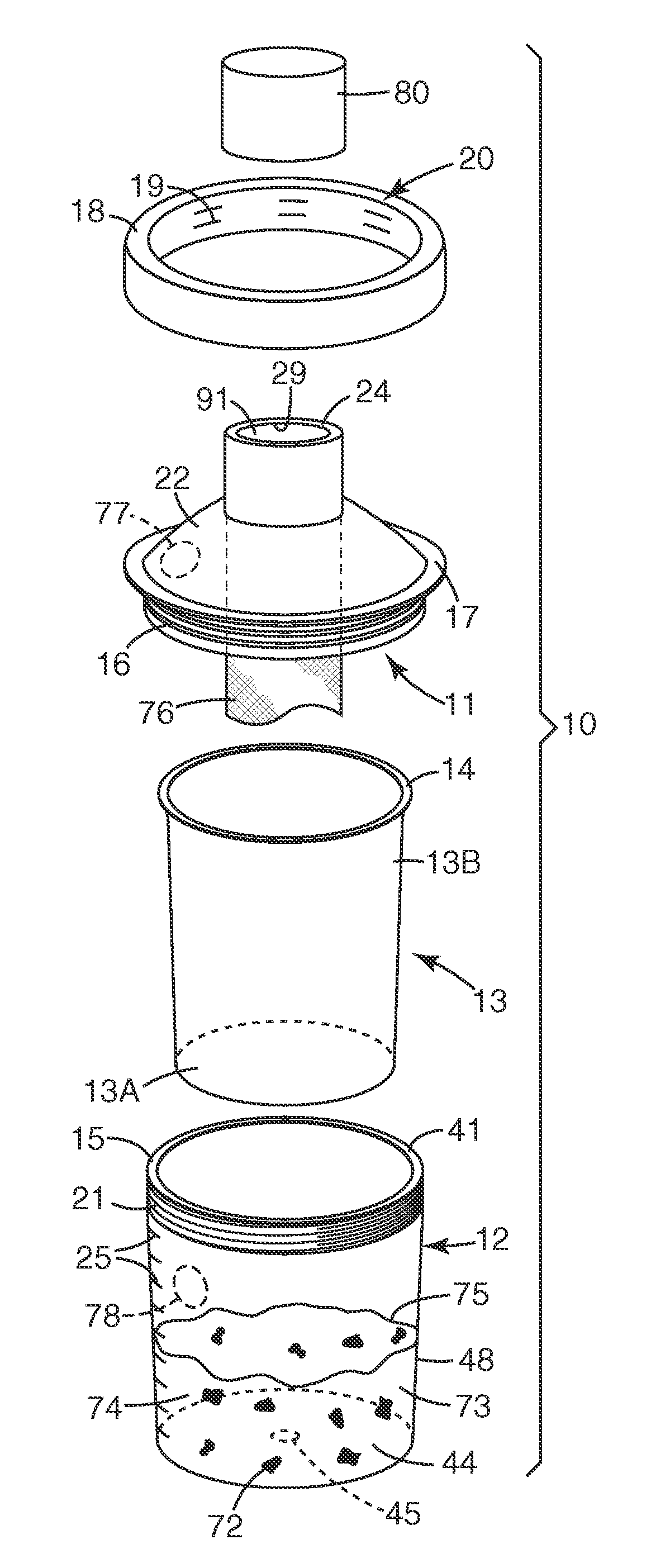 Sampling assembly and method of preparing samples