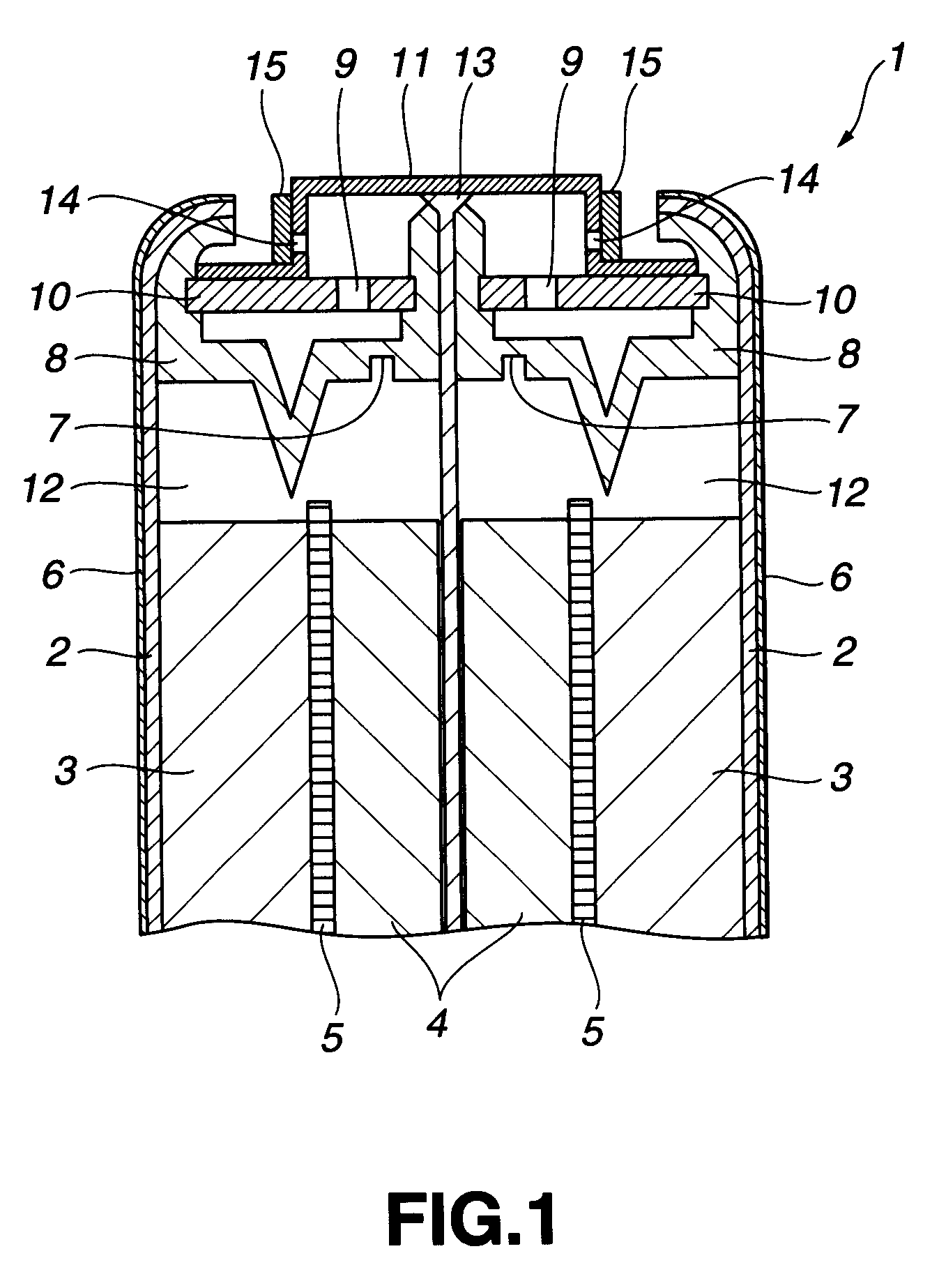 Battery with a sheathing member to prevent leakage of electrolytic solution