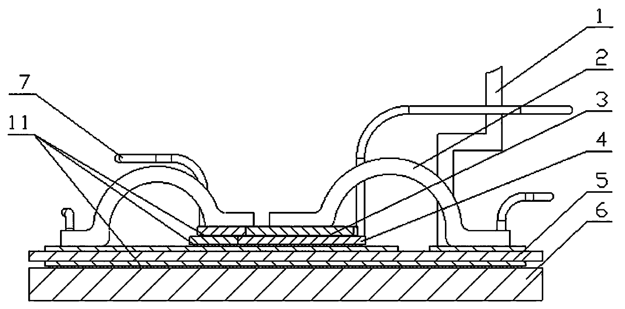 Busbar connection type high-performance IGBT (insulated gate bipolar transistor) module and manufacturing method thereof