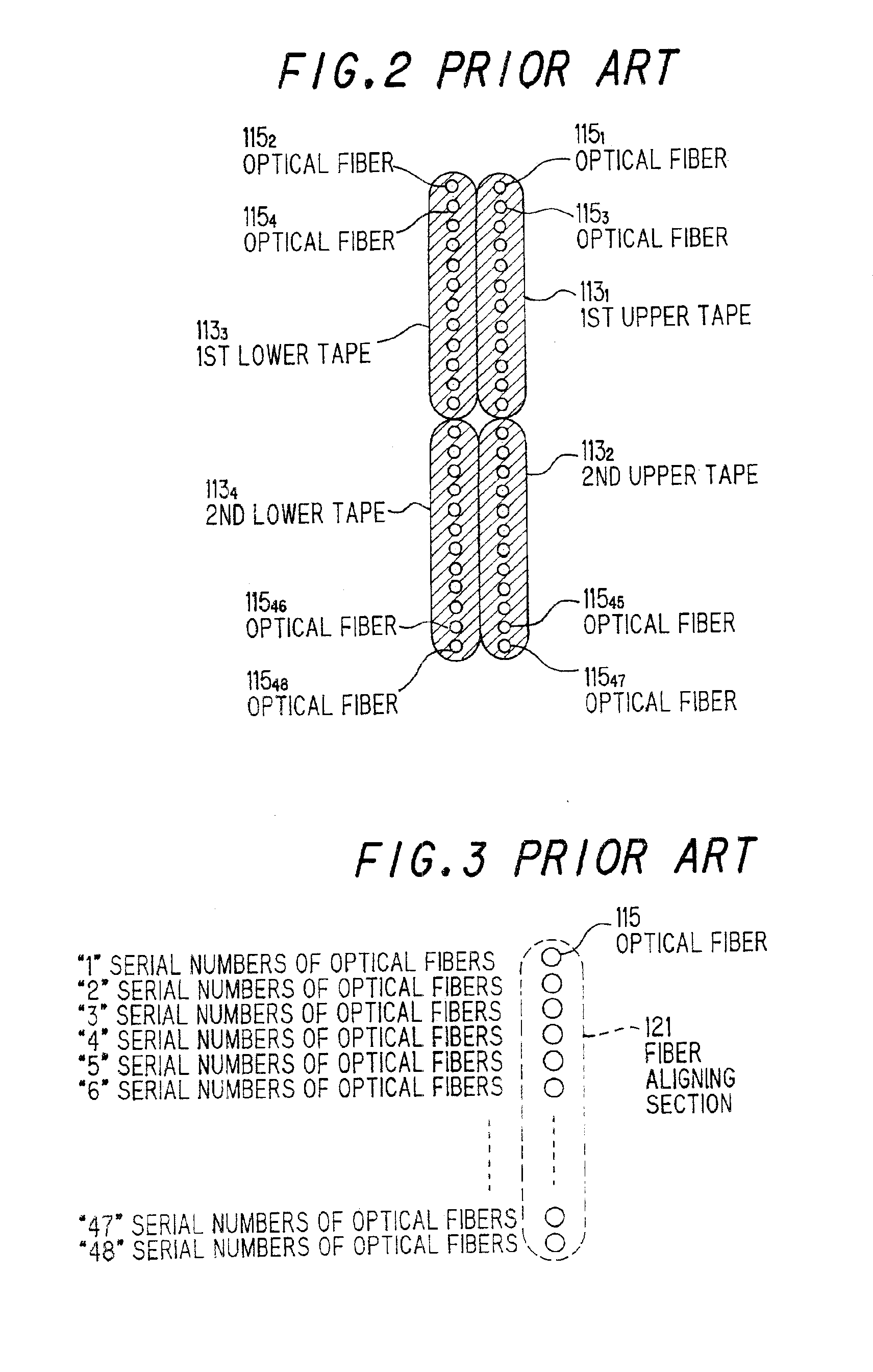 Optical fiber tape with optical fiber array