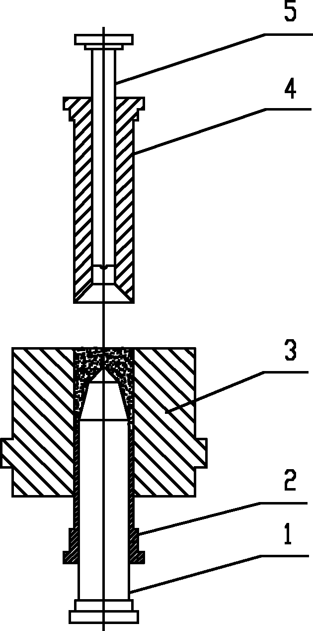 Composition of powder metallurgical perforating charge shell material, professional die and manufacturing method of the powder metallurgical perforating charge shell material