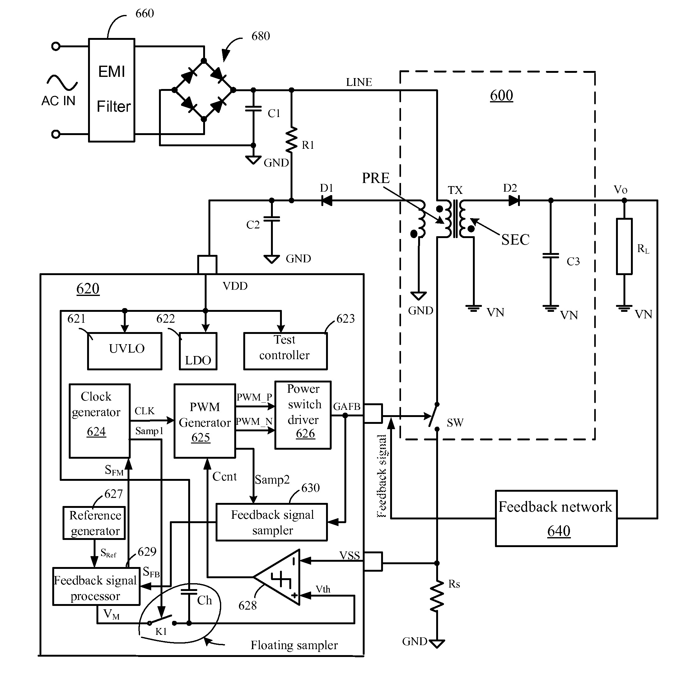 Switching power controller and system