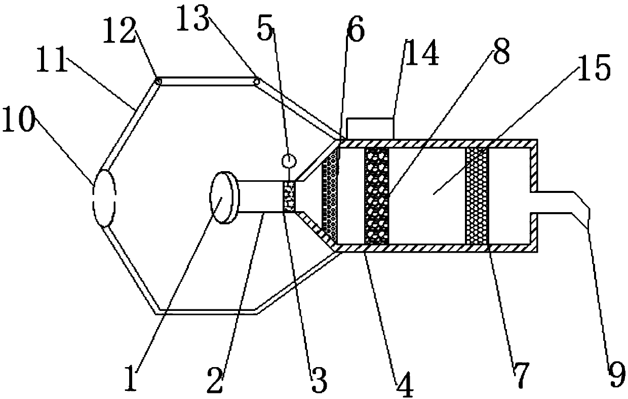 Novel automobile exhaust purification treatment device