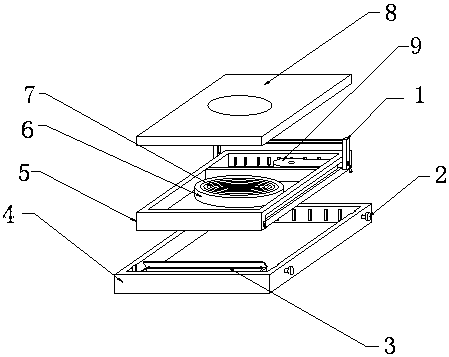 High-energy-efficiency separation type induction cooker