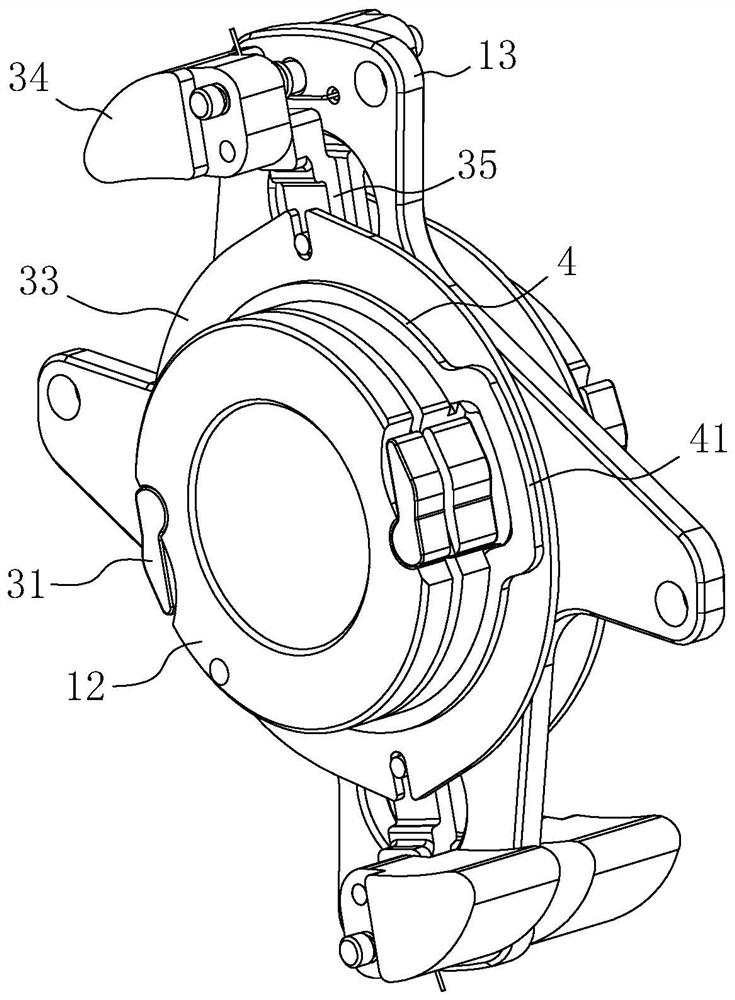 Centrifugal clutch assembly integrated structure and automatic speed change hub with large speed change ratio