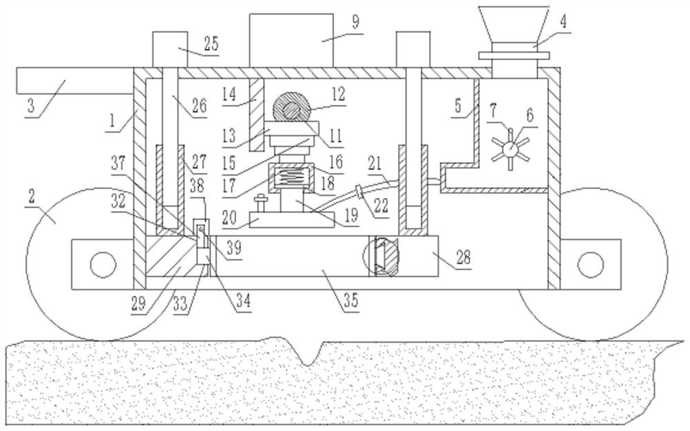 An asphalt pavement leveling device and its working method