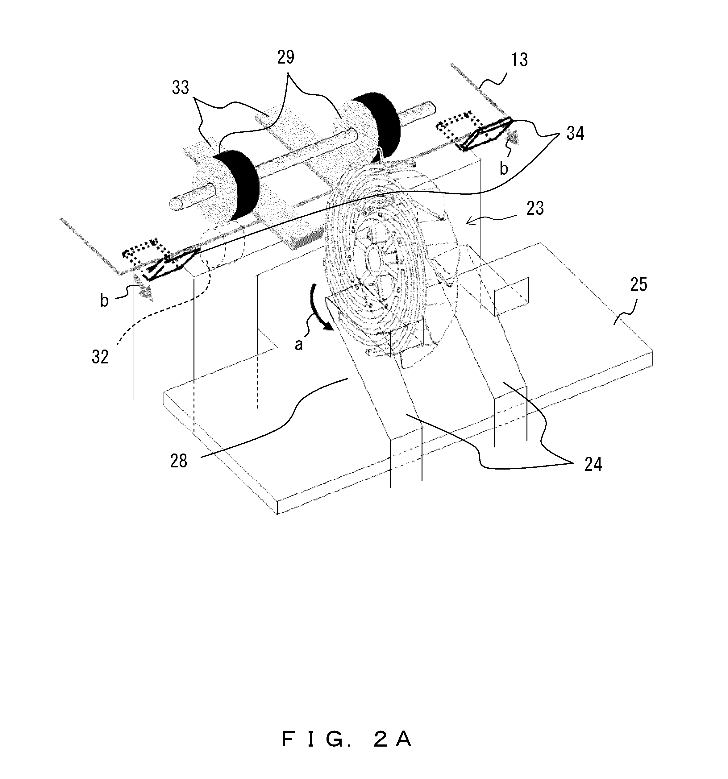 Swirling vane wheel accumulating apparatus