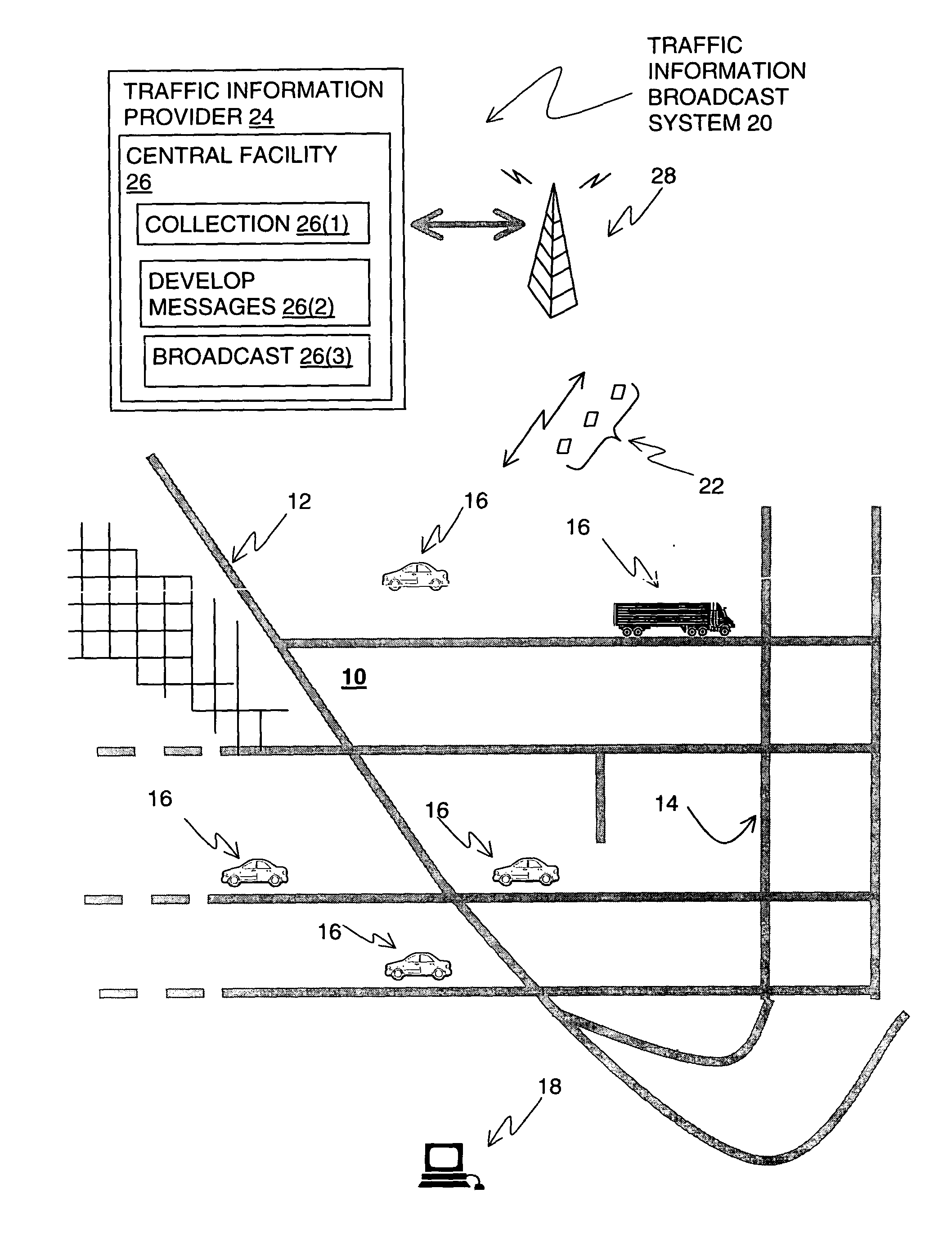 Method and system for developing traffic messages