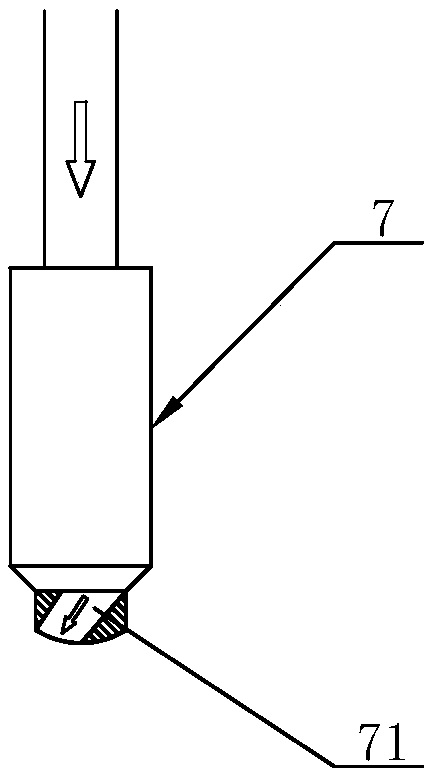 Waste gas cylinder inner direct injection turbulent combustion system and method