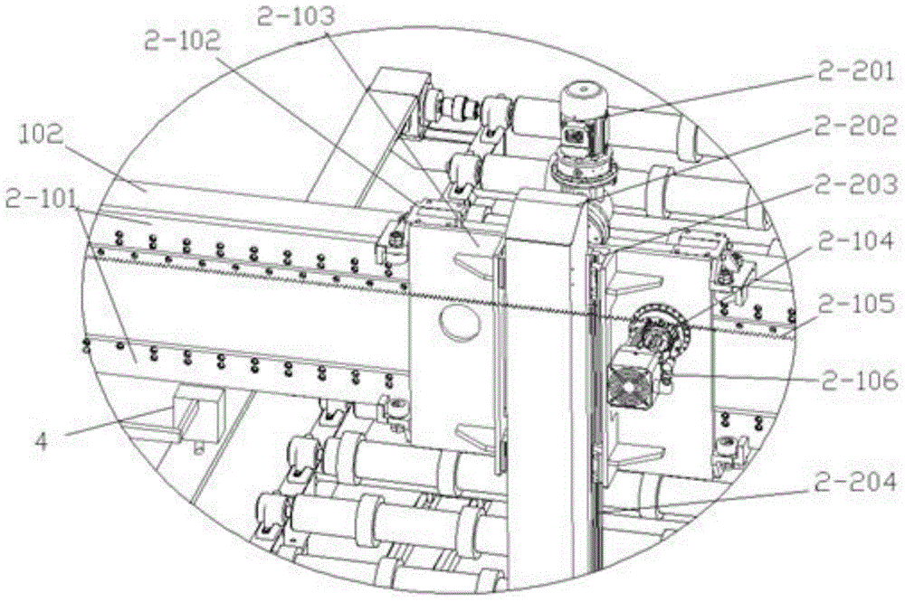 Multi-axis bridge-type glass online stacker related to stacking manipulator