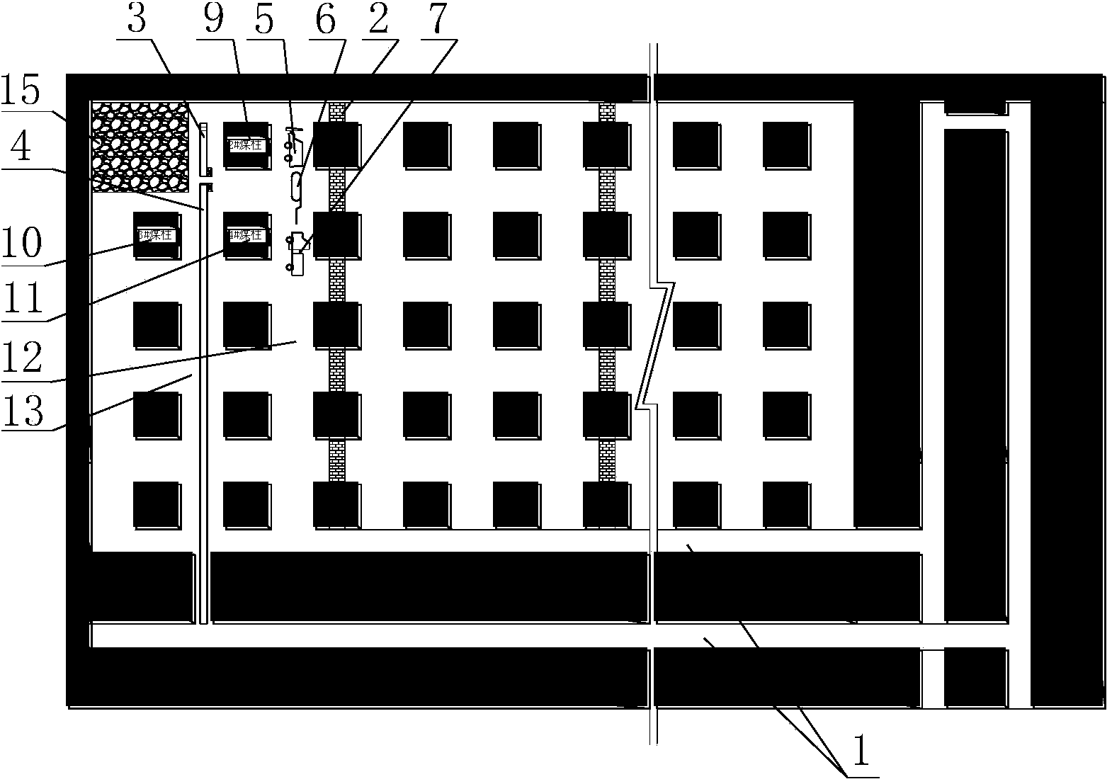 Method for recovery of room-type coal pillar through loess filling