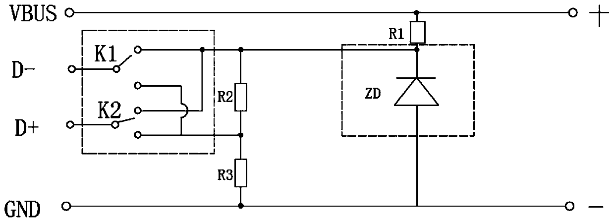 Light portable computer charging circuit