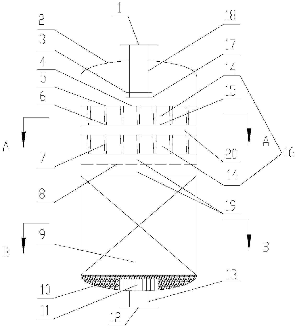 an axial reactor