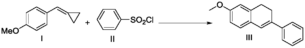 Preparation method of 7-methoxy-3-phenyl-1,2-dihydronaphthalene