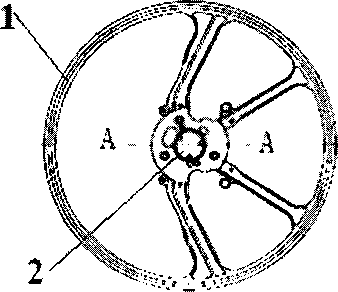 Mounting structure of steering wheel central bush