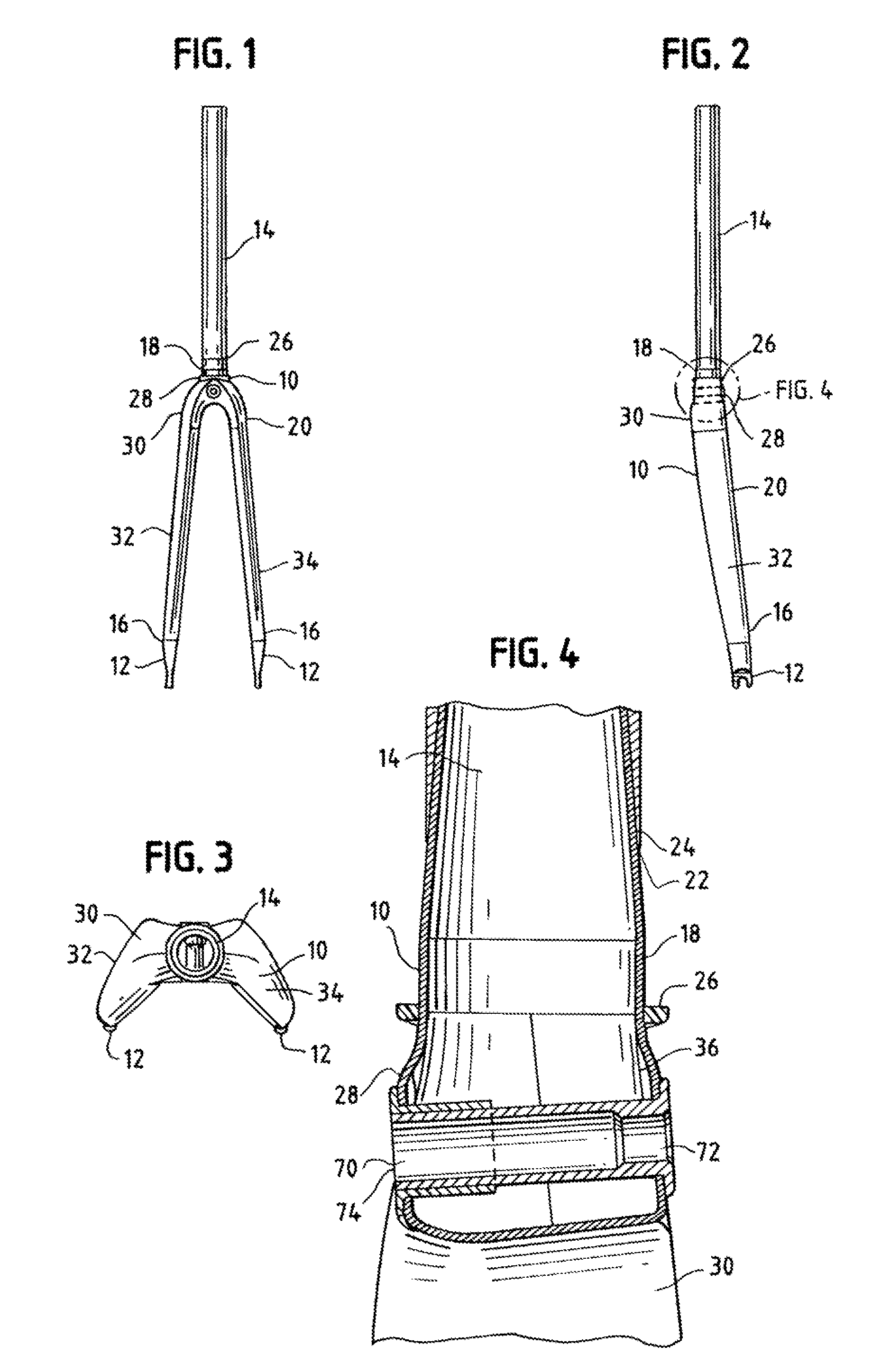 Continuous fiber carbon fork