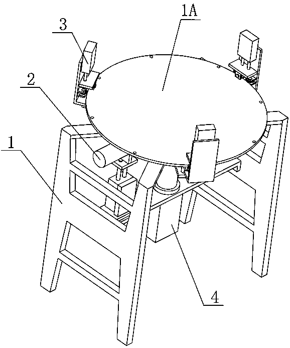 Welding device and welding method for rotating shaft and end plate of rolling barrel pepper stem cutting machine