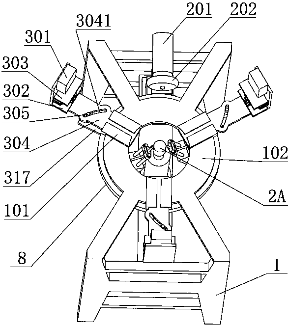 Welding device and welding method for rotating shaft and end plate of rolling barrel pepper stem cutting machine