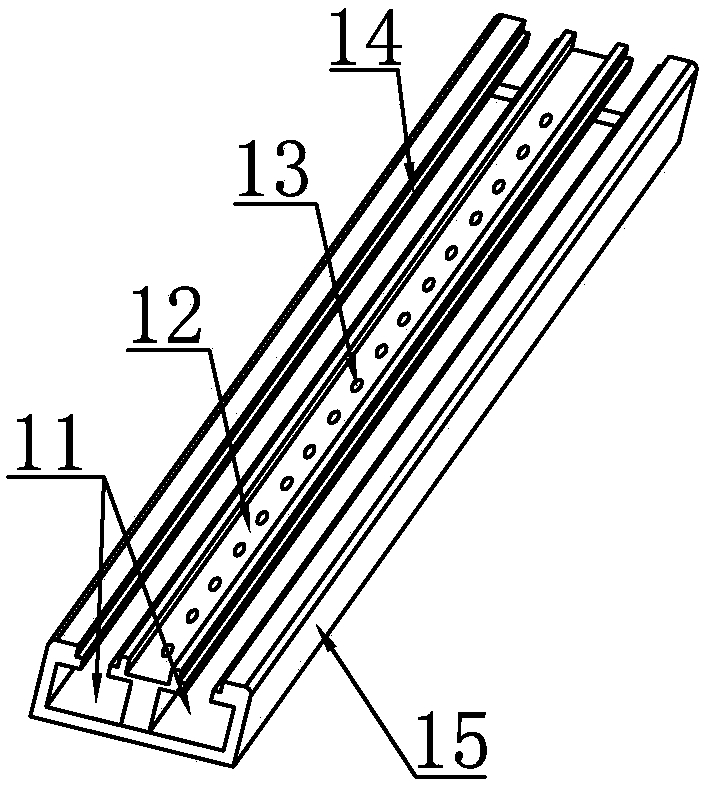 Shuttle air draft guide rail of shuttle loom