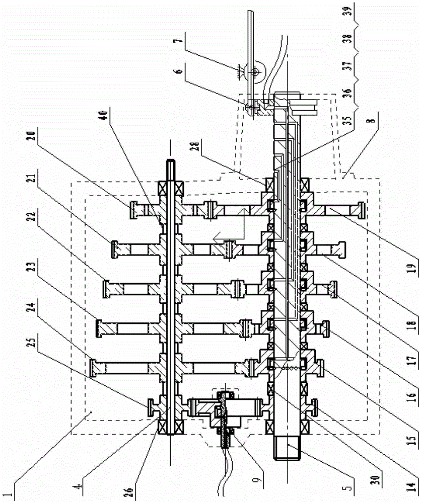 An automatic transmission that transmits power through shafts and plungers