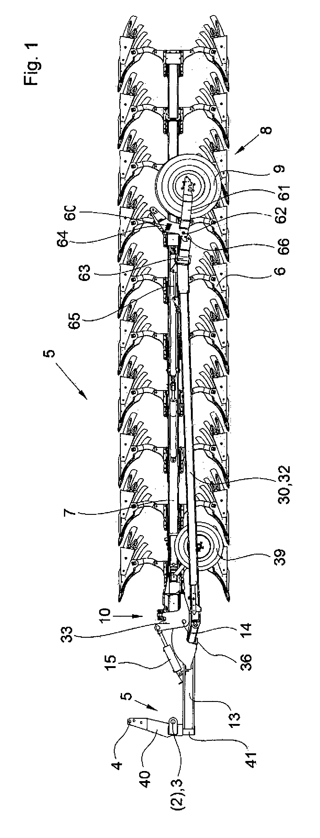 Semi-mounted reversible plow with rotary amplifier