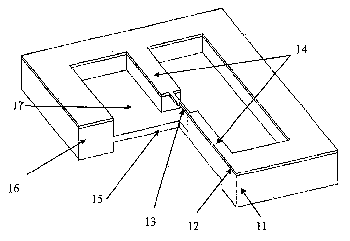 Chips for beam-film integrated arrangement resonant beam pressure sensing device and manufacturing method thereof