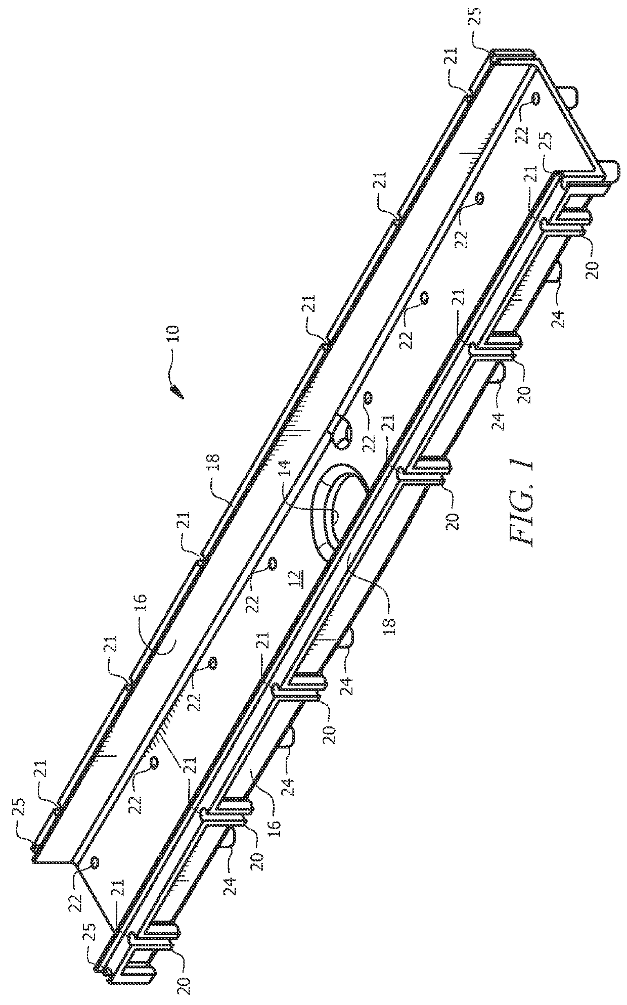 Linear drain having adjustable length