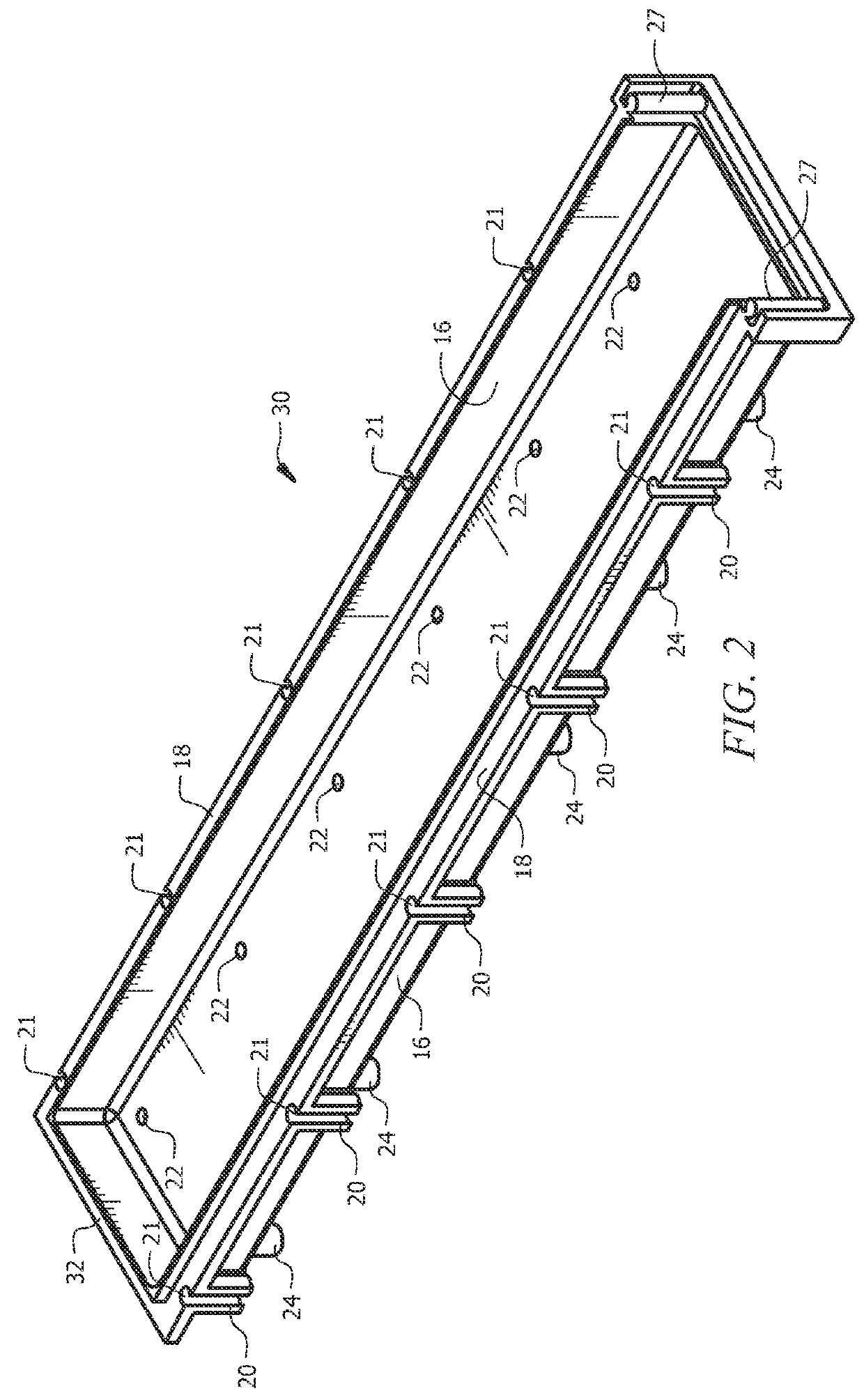 Linear drain having adjustable length