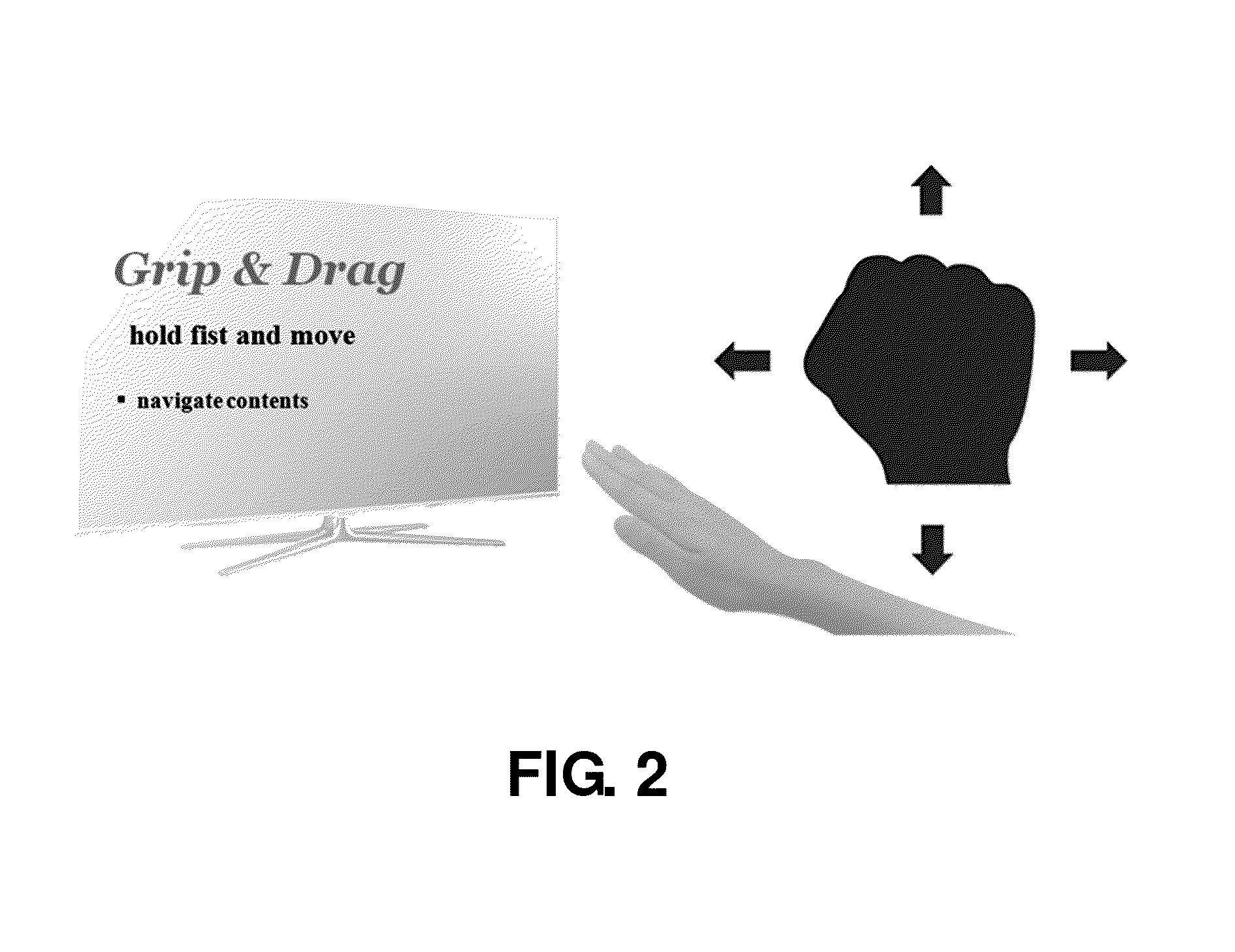 Method and apparatus for providing broadcast service through hand motion detection